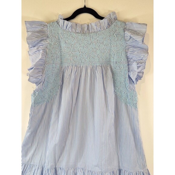 Blue Striped Mini Dress - Picture 9 of 11